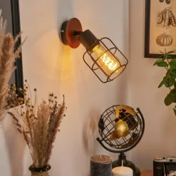 Lampes Industrielles-hofstein Applique murale Loedingen Écru, Noir, 1 lumière