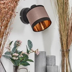 Lampes En Tissu-hofstein Applique murale Lohobe Chrome, Noir, 1 lumière