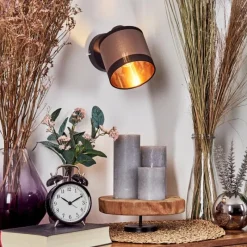 Lampes En Tissu-hofstein Applique murale Lohobe Chrome, Noir, 1 lumière