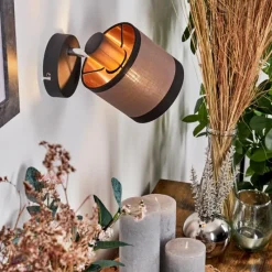 Lampes En Tissu-hofstein Applique murale Lohobe Chrome, Noir, 1 lumière