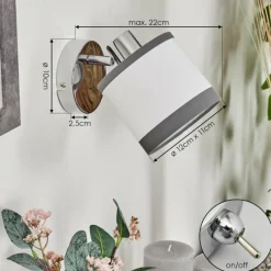 Lampes En Tissu-hofstein Applique murale Lohobe Chrome, 1 lumière