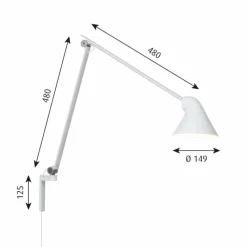 Luminaires Scandinaves-Luminaires Louis Poulsen Applique murale Louis Poulsen NJP LED Blanc, 1 lumière