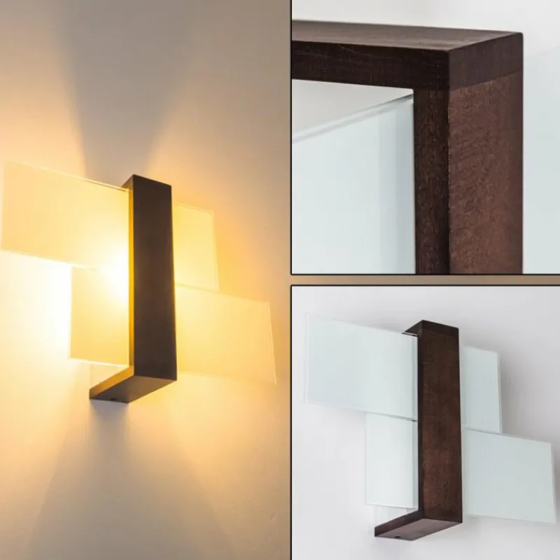 hofstein Applique murale Lovikka Bois foncé, 1 lumière