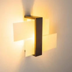 hofstein Applique murale Lovikka Bois foncé, 1 lumière