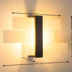 Lampes En Bois-hofstein Applique murale Lovikka Bois foncé, 1 lumière