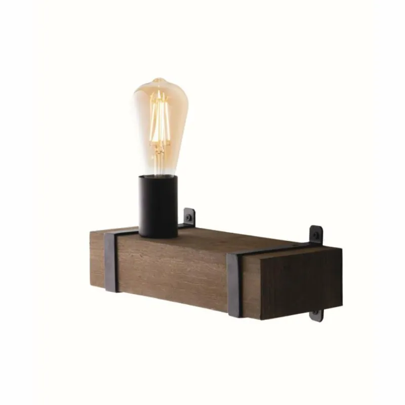 Luminaires Rustiques-Luce Design Applique murale Texas Brun, 1 lumière