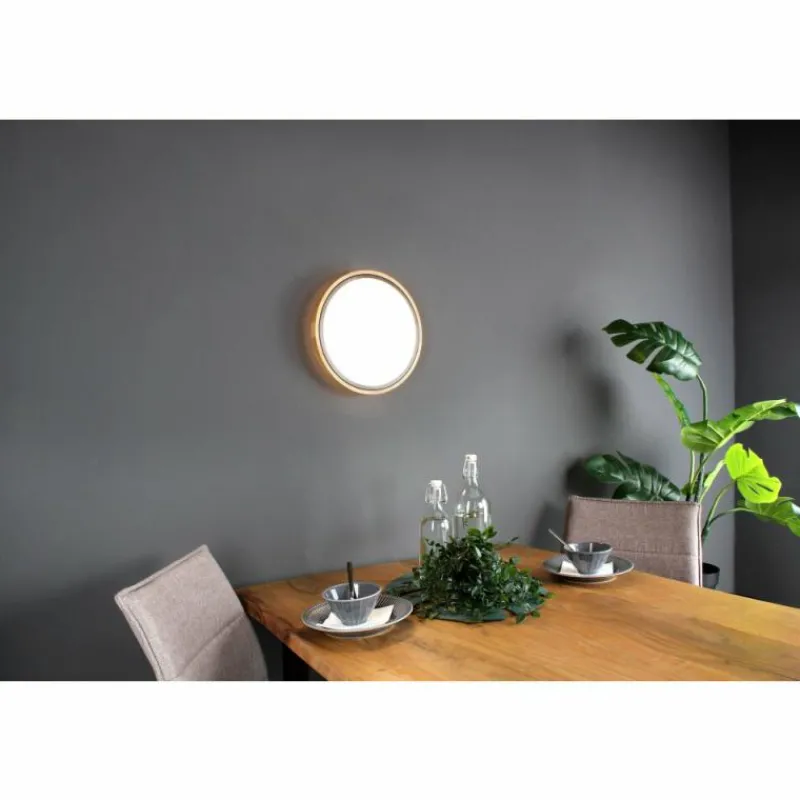 Lampes En Bois-Luce Design Applique murale SOLSTAR LED Écru, Noir, 1 lumière