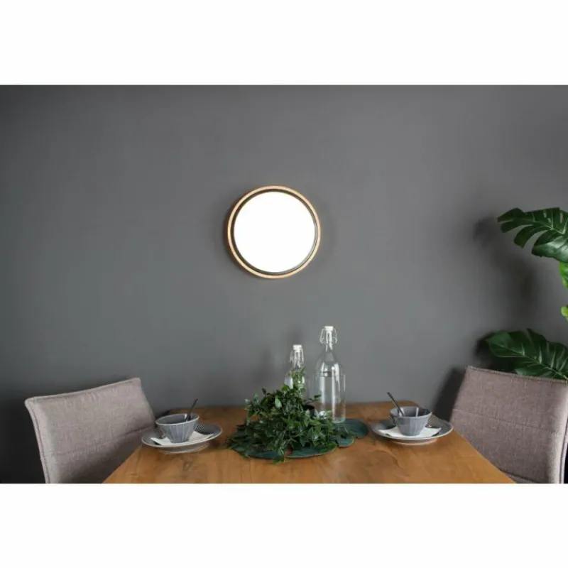 Lampes En Bois-Luce Design Applique murale SOLSTAR LED Écru, Noir, 1 lumière