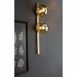 Luce Design Applique murale PLUTO Or, 2 lumières