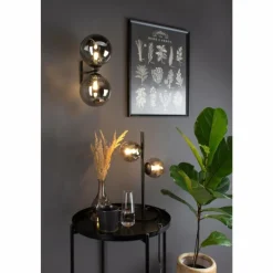 Suspension Verre Fumé-Luce Design Applique murale NEPTUN Noir, 2 lumières