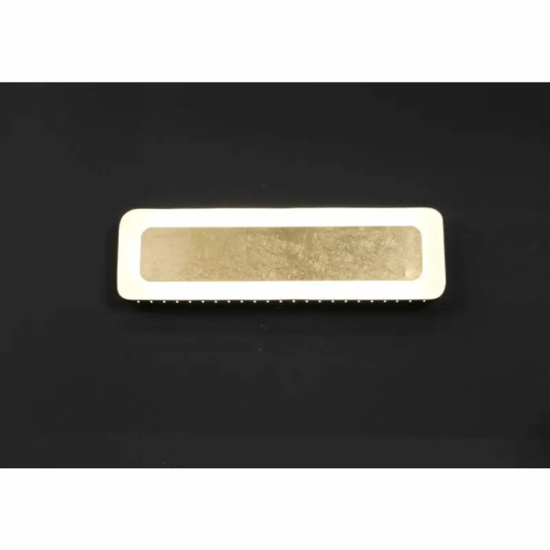 Lampes Dorées-Luce Design Applique murale Solaris LED Noir doré, Blanc, 1 lumière