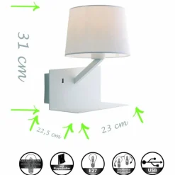 Luce Design Applique murale Luce-Design Ciak Blanc, 1 lumière* Appliques