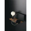 Lampes En Bois-Luce Design Applique murale Luce-Design Flash Bois foncé, Noir, 1 lumière