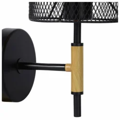 Lampes Vintages & Rétros-Luminaires Lucide Applique murale Lucide BASKETT Noir, 1 lumière