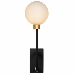 Luminaires Lucide Applique murale Lucide BEREND Noir, 1 lumière