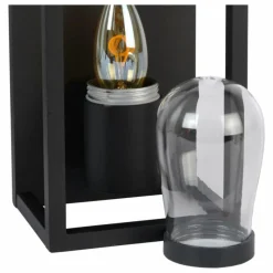 Luminaires Rustiques-Luminaires Lucide Applique murale Lucide CARLYN Noir, 1 lumière