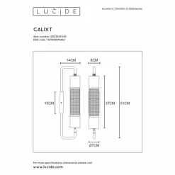 Luminaires Lucide Applique murale Lucide CALIXT Noir, 1 lumière* Appliques