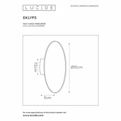 Luminaires Lucide Applique murale Lucide EKLYPS LED Laiton, 1 lumière* Éclairage Led