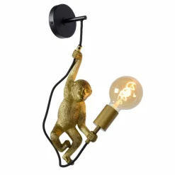 Lampes Dorées-Luminaires Lucide Applique murale Lucide EXTRAVAGANZA CHIMP Noir, 1 lumière
