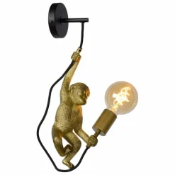 Lampes Dorées-Luminaires Lucide Applique murale Lucide EXTRAVAGANZA CHIMP Noir, 1 lumière