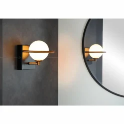 Luminaires Lucide Applique murale Lucide ISOBEL Laiton, Noir, 1 lumière