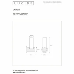 Luminaires Lucide Applique murale Lucide JAYLA Noir, 1 lumière