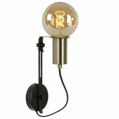Lampes Vintages & Rétros-Luminaires Lucide Applique murale Lucide MALCOLM Noir, 1 lumière