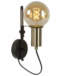 Lampes Vintages & Rétros-Luminaires Lucide Applique murale Lucide MALCOLM Noir, 1 lumière
