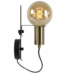 Lampes Vintages & Rétros-Luminaires Lucide Applique murale Lucide MALCOLM Noir, 1 lumière