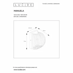 Luminaires Lucide Applique murale Lucide MANUELA Noir, 1 lumière* Appliques