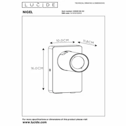 Lampes Dorées-Luminaires Lucide Applique murale Lucide NIGEL LED Or, Laiton, 1 lumière