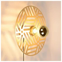 Lampes Dorées-Luminaires Lucide Applique murale Lucide OLENNA Or, Laiton, 1 lumière