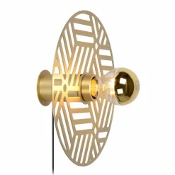 Lampes Dorées-Luminaires Lucide Applique murale Lucide OLENNA Or, Laiton, 1 lumière