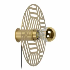 Lampes Dorées-Luminaires Lucide Applique murale Lucide OLENNA Or, Laiton, 1 lumière