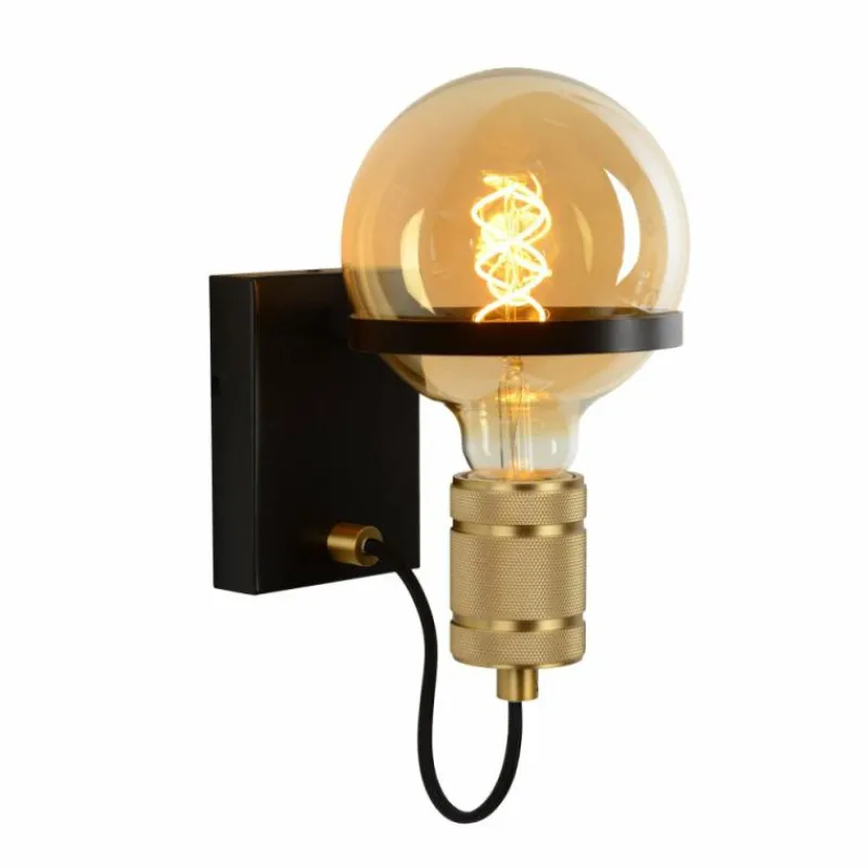 Luminaires Scandinaves-Luminaires Lucide Applique murale Lucide OTTELIEN Noir, 1 lumière