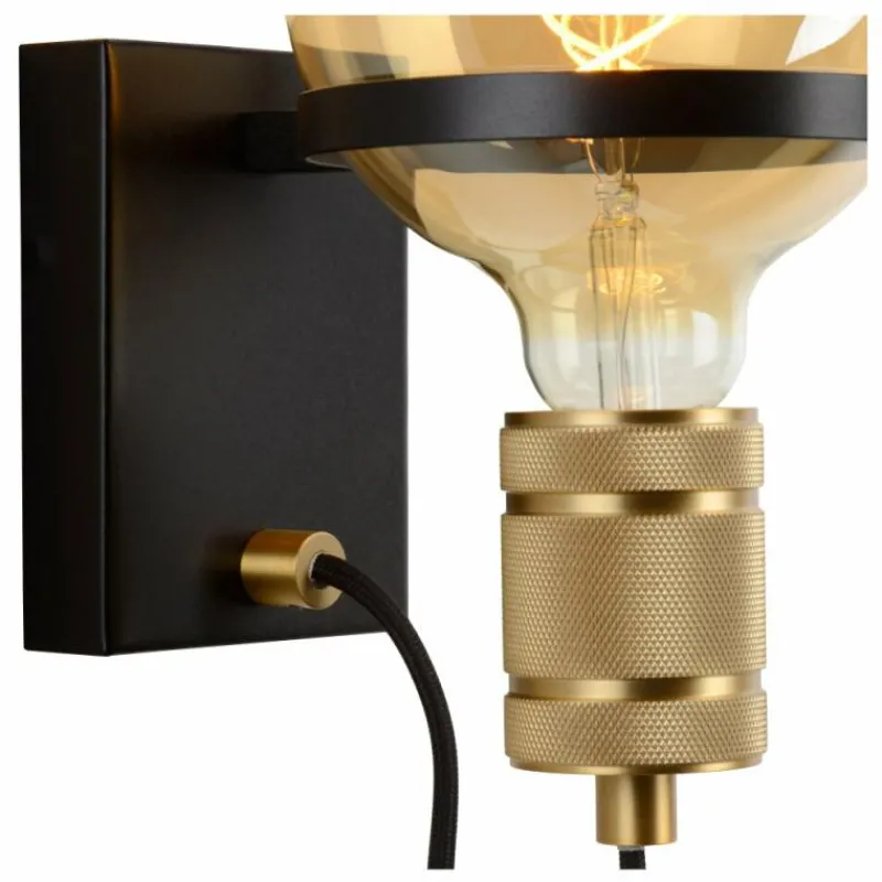 Luminaires Scandinaves-Luminaires Lucide Applique murale Lucide OTTELIEN Noir, 1 lumière