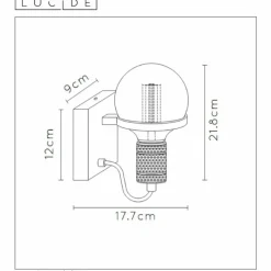 Luminaires Scandinaves-Luminaires Lucide Applique murale Lucide OTTELIEN Noir, 1 lumière