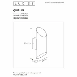 Lampes Dorées-Luminaires Lucide Applique murale Lucide QUIRIJN Blanc, 1 lumière