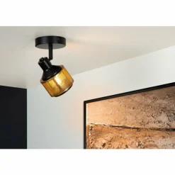 Lampes Dorées-Luminaires Lucide Applique murale Lucide RAFA Noir, 1 lumière