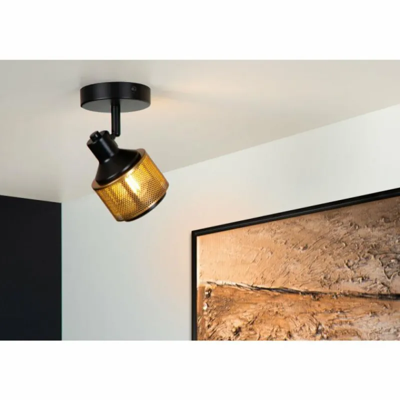 Lampes Dorées-Luminaires Lucide Applique murale Lucide RAFA Noir, 1 lumière