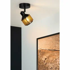 Lampes Dorées-Luminaires Lucide Applique murale Lucide RAFA Noir, 1 lumière
