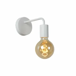 Lampes Vintages & Rétros-Luminaires Lucide Applique murale Lucide SCOTT Blanc, 1 lumière