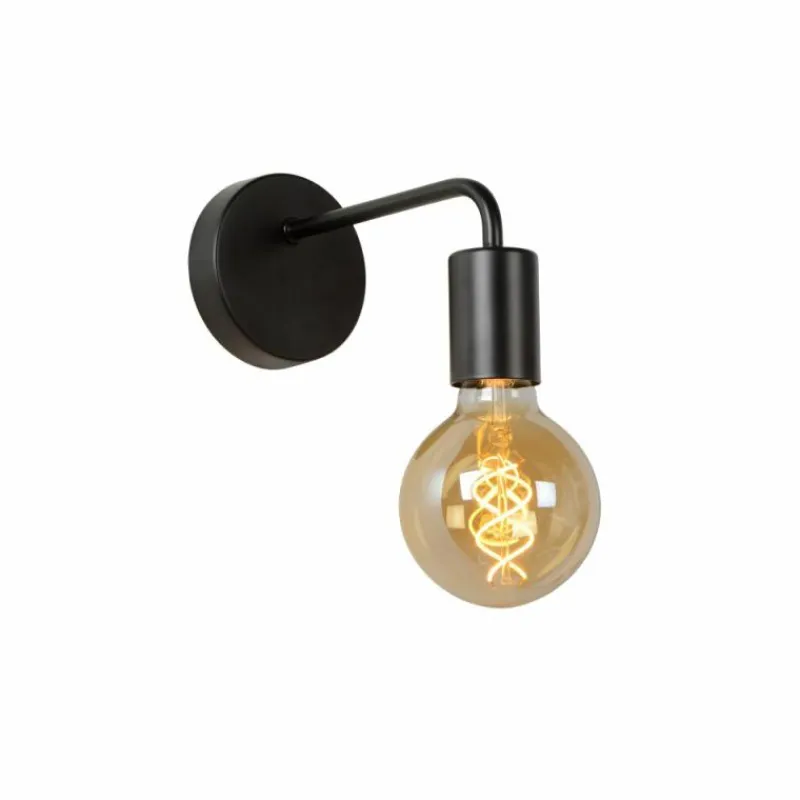 Lampes Vintages & Rétros-Luminaires Lucide Applique murale Lucide SCOTT Noir, 1 lumière
