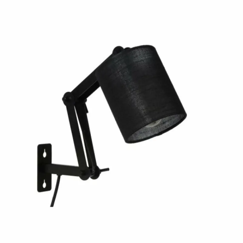 Lampes En Tissu-Luminaires Lucide Applique murale Lucide TAMPA Noir, 1 lumière