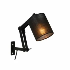 Lampes En Tissu-Luminaires Lucide Applique murale Lucide TAMPA Noir, 1 lumière