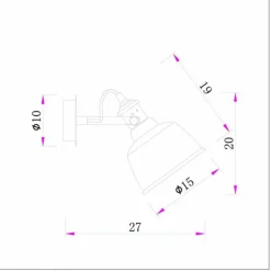 Lampes Industrielles-Luminaires Lucide Applique murale Lucide TJOLL Gris, 1 lumière