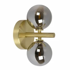 Luminaires Rustiques-Luminaires Lucide Applique murale Lucide TYCHO Or, 2 lumières