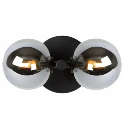 Luminaires Scandinaves-Luminaires Lucide Applique murale Lucide TYCHO Noir, 2 lumières