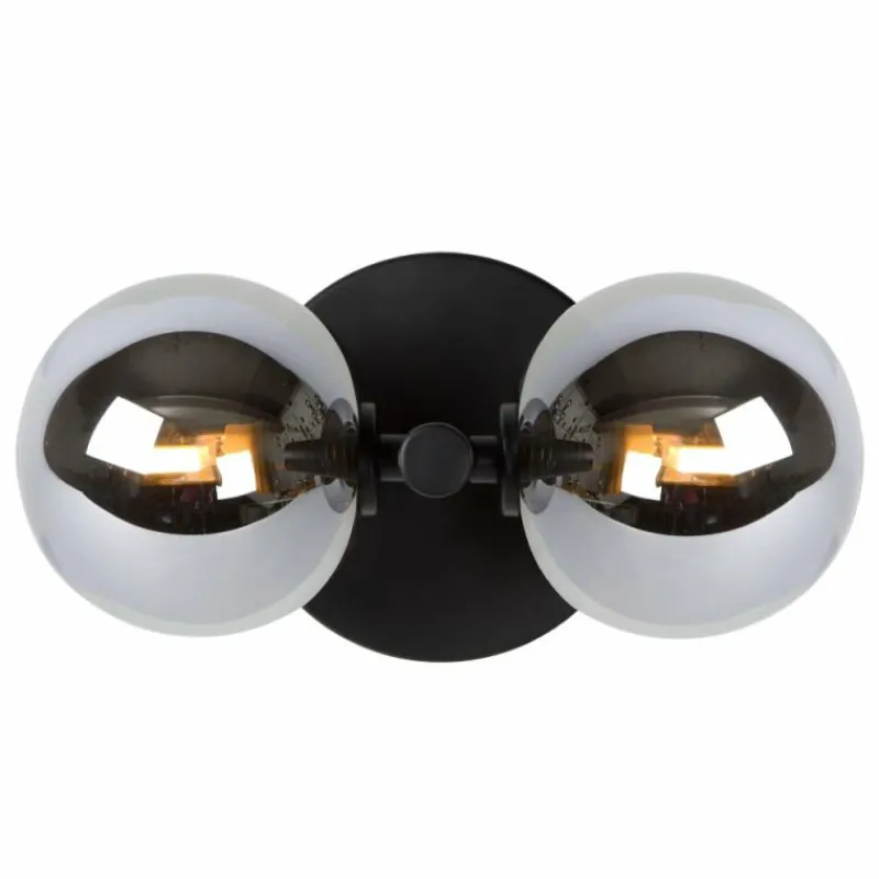 Luminaires Scandinaves-Luminaires Lucide Applique murale Lucide TYCHO Noir, 2 lumières