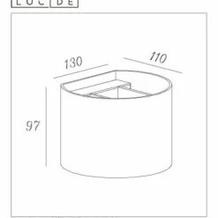 Luminaires Scandinaves-Luminaires Lucide Applique murale Lucide XIO Noir, 1 lumière